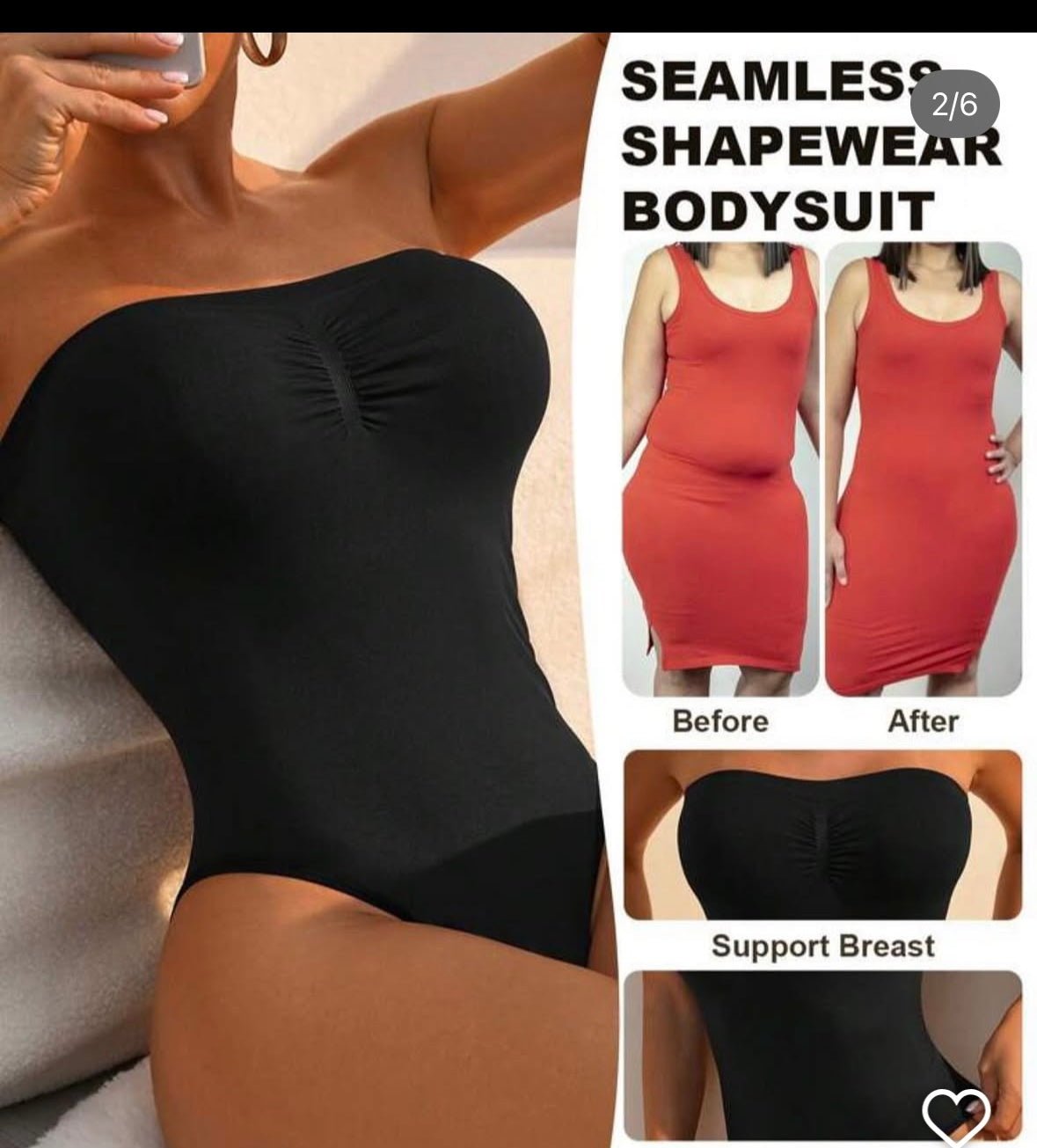 Seamless Sculpt  Body Strapless Panty & Brassier , removable straps