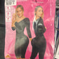 1309 V ANN M Full Shapewear Slevess and Brassier, Hourglass figure with a small waist and two sizes larger in the hips. Long Leg