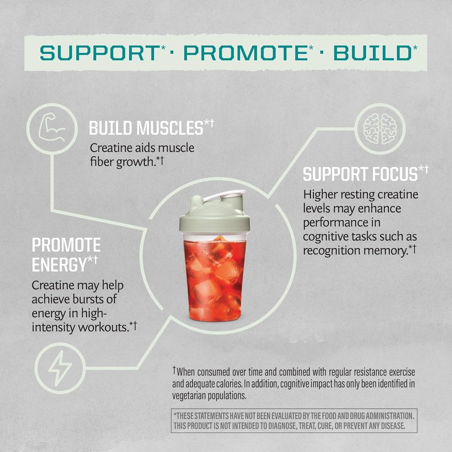 Unflavored Active Creatine Drink Powder - Vegan, 300 grams Sunwarrior