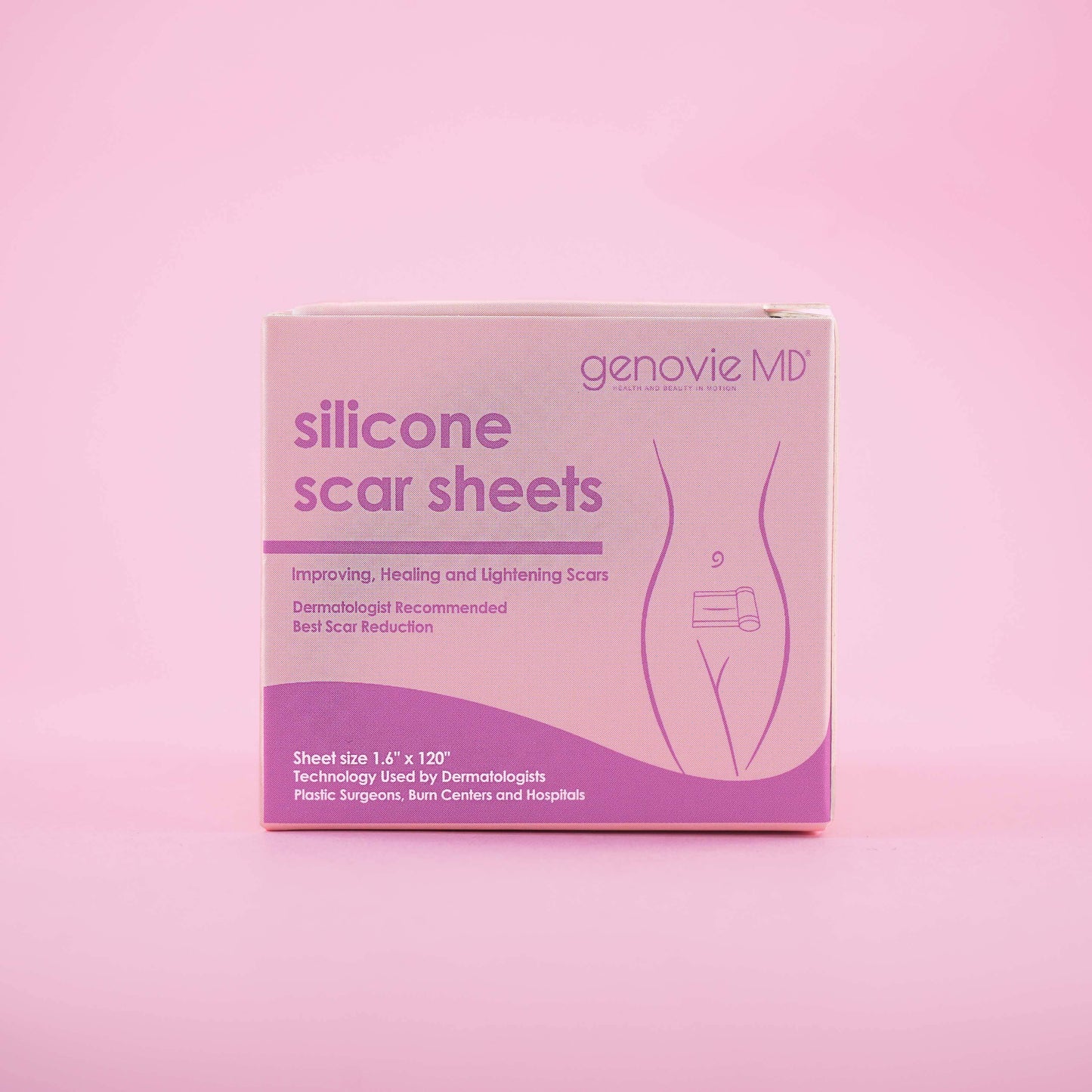 Genovie MD Tape of Silicone Scar Sheets, Full Roll of Scar Sheet, 1.6’’ × 120’’ Fajas Kataleya