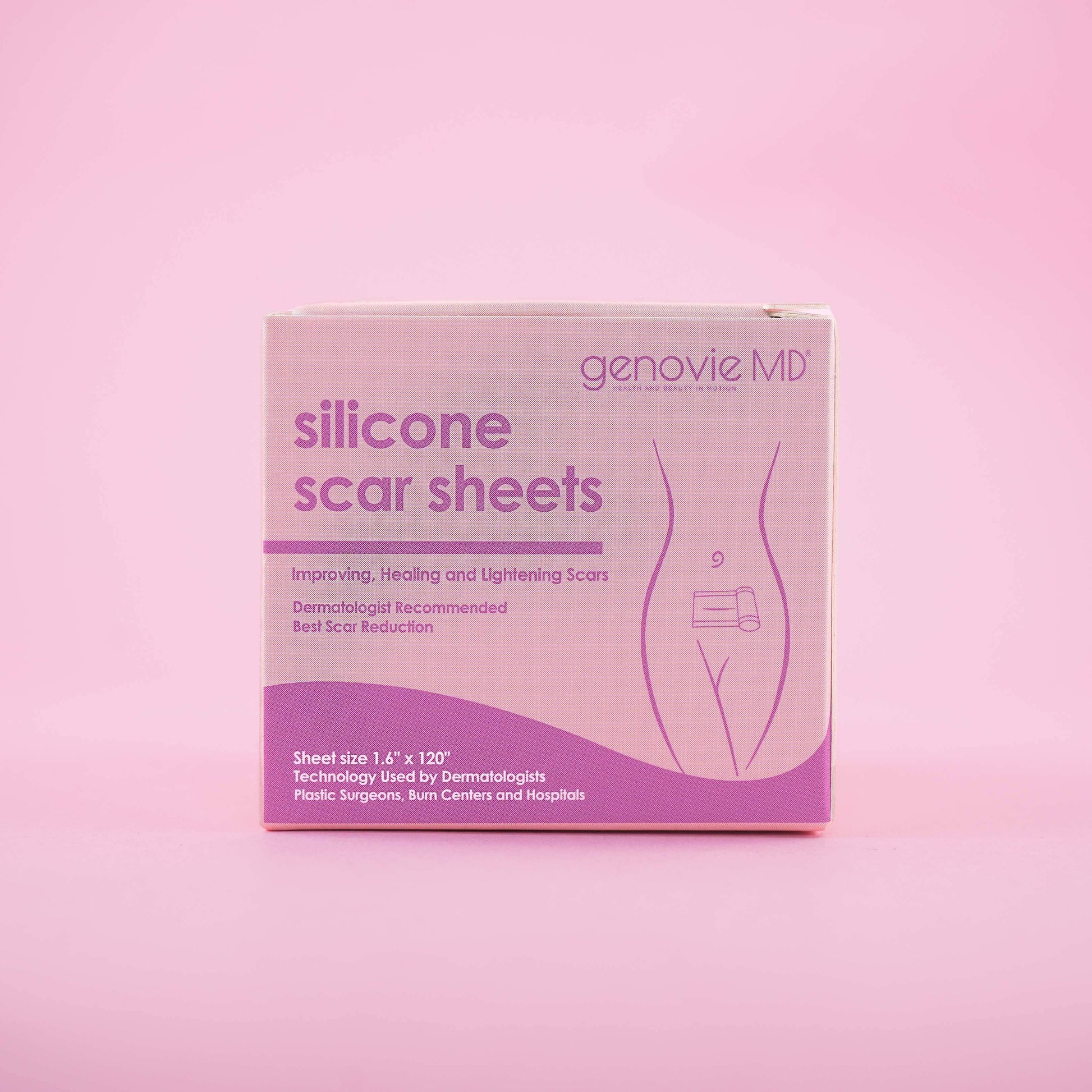 Genovie MD Tape of Silicone Scar Sheets, Full Roll of Scar Sheet, 1.6’’ × 120’’ Fajas Kataleya