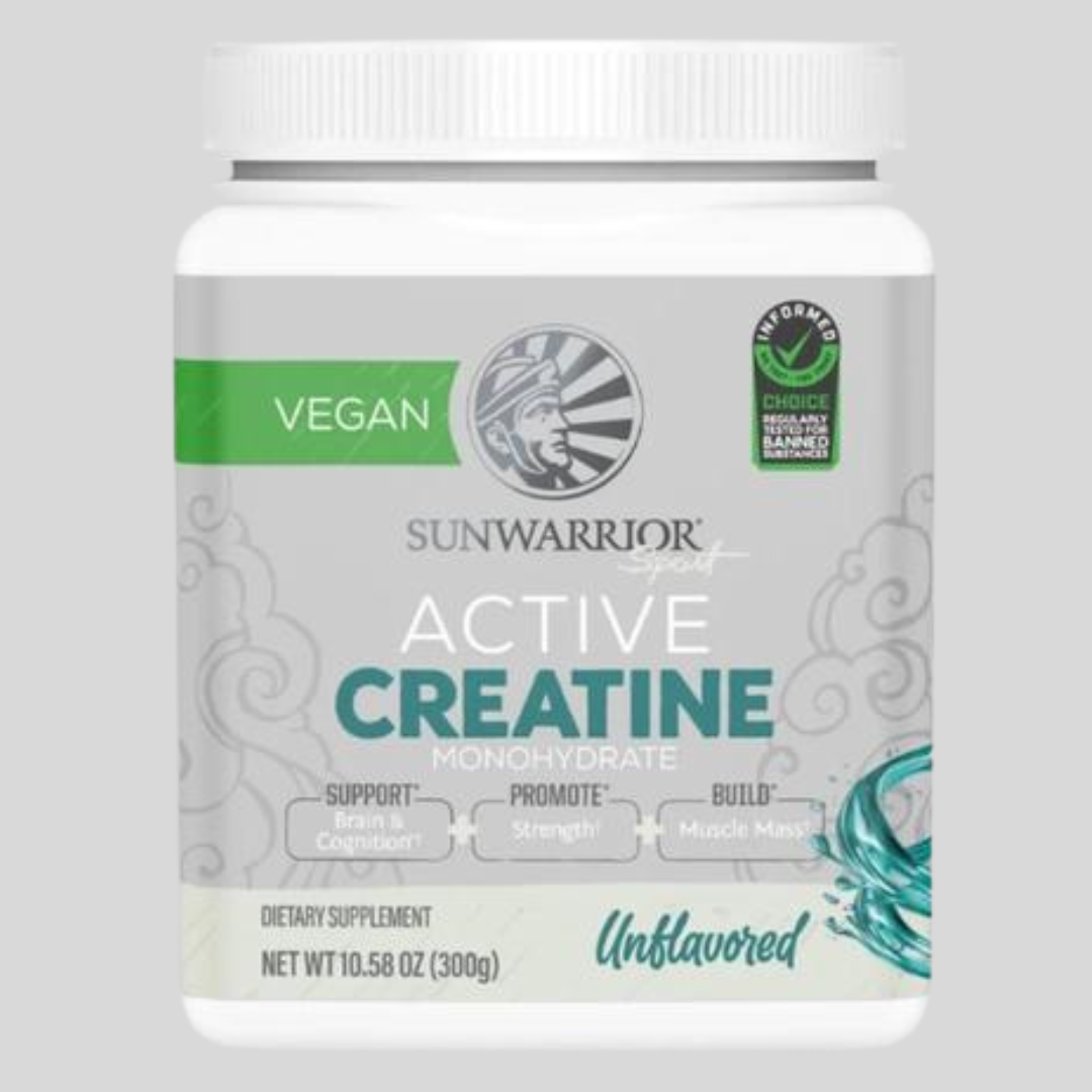 Unflavored Active Creatine Drink Powder - Vegan, 300 grams Sunwarrior
