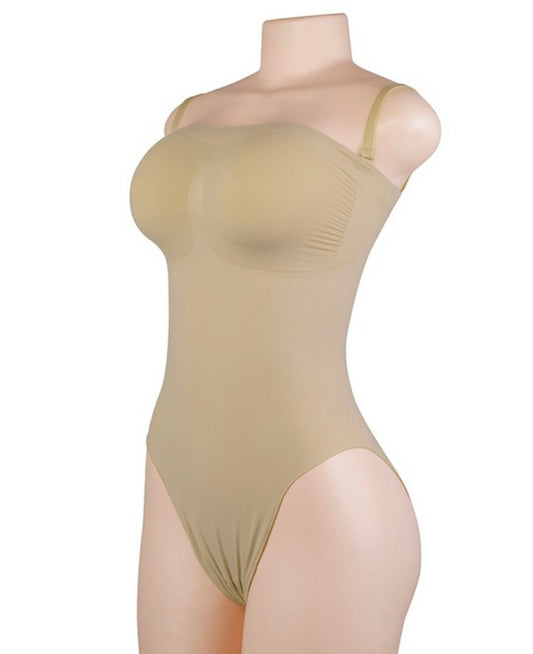 453B CHIA seamless strapless full panty removable straps with bra