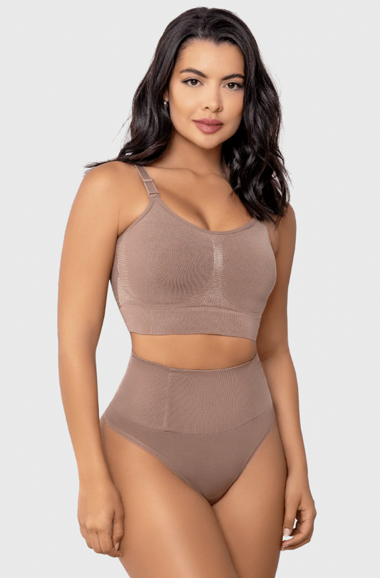 High Waisted Seamless Thong JL416