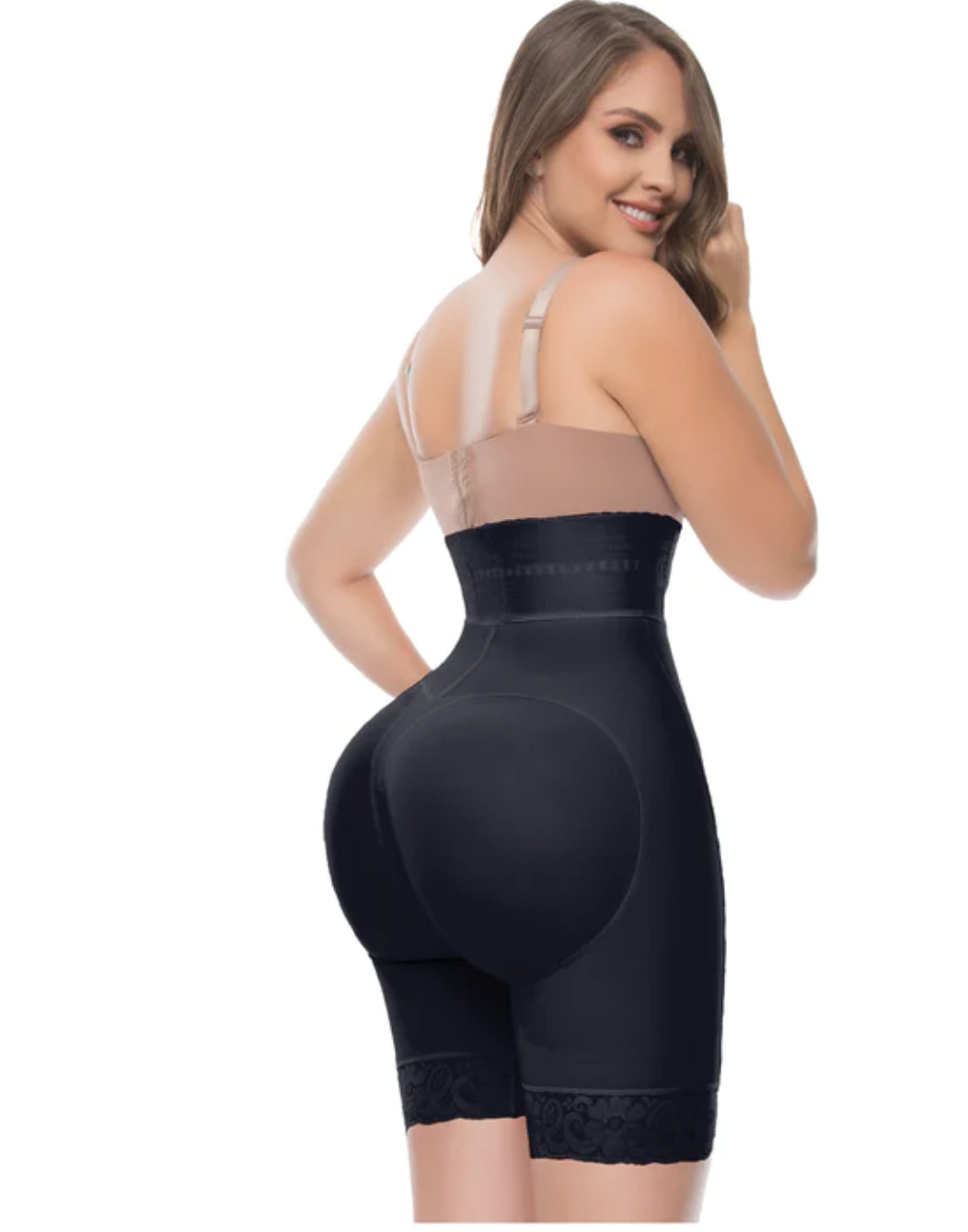 UPLADY 6199 | HIGH WAISTED TUMMY CONTROL BUTT LIFTER SHAPEWEAR SHORTS | POWERNET