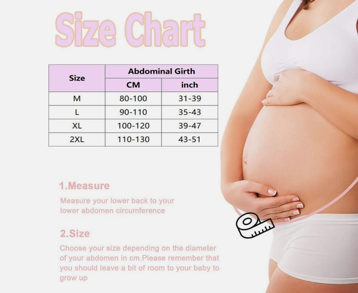 CHIA Pregnancy Tummy Belly Band Maternity Band Abdomen Waist Back Support Belt Brace