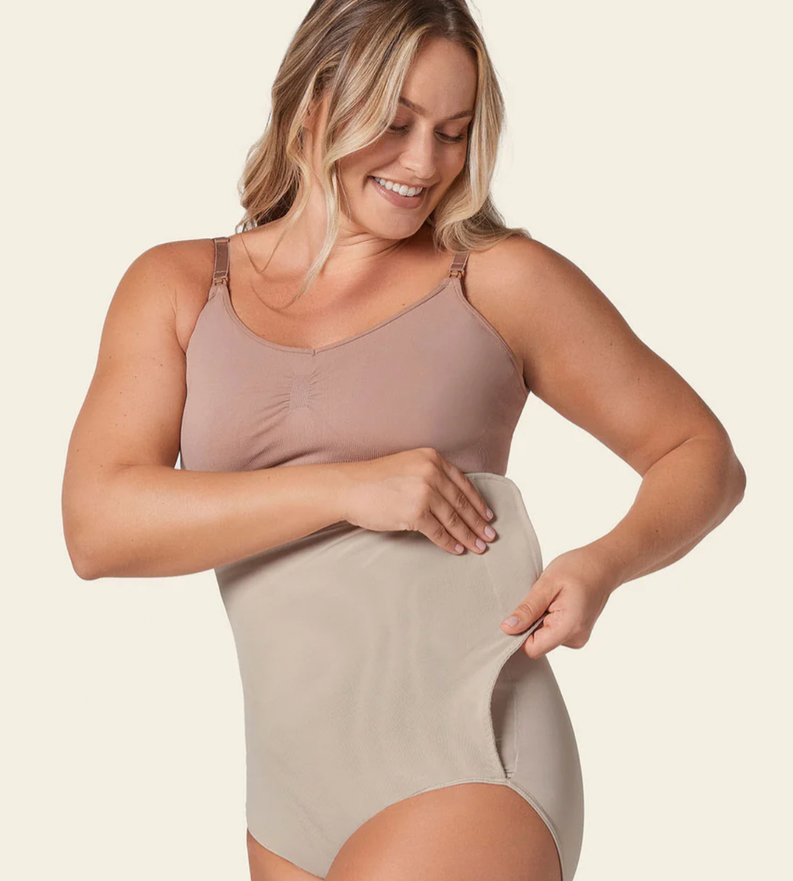 12885 LEONISA High-Waisted Firm Compression Post Surgical Panty with Adjustable Belly Wrap