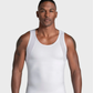 035022 Mens Stretch Cotton Moderate Compression Shaper Tank with Mesh Cutouts