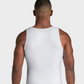 035022 Mens Stretch Cotton Moderate Compression Shaper Tank with Mesh Cutouts