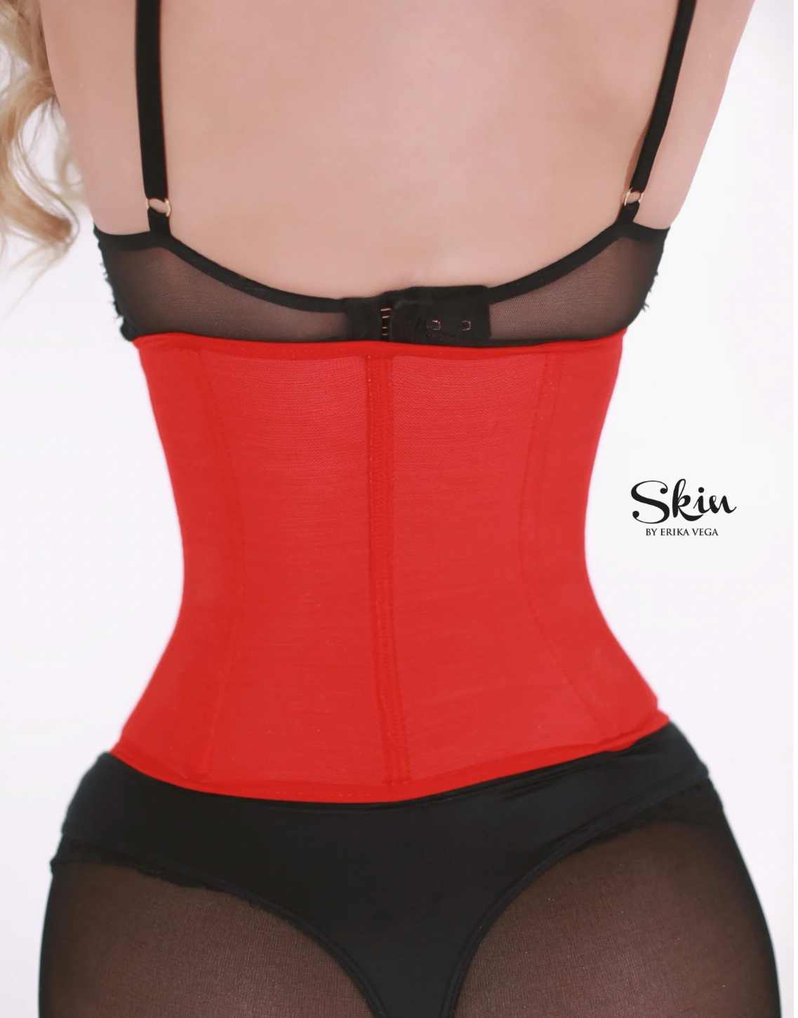 SKIN CLASICA ZIPPER CHERRY Waist trainer By Erika Vega