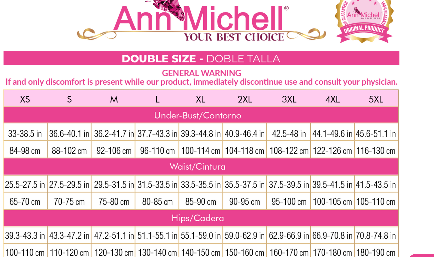 1569 ANN M Ayleen Bootylicious line for enhanced buttocks and ultra waist with two sizes larger in the hips. Short Leg