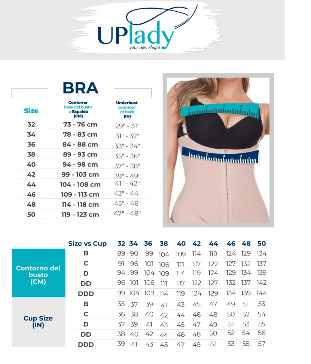 8532 o 8542 UP LADY  Brassier 🇨🇴 push up extra firm, high compression, back bulge control, with 3 rows of hooks.