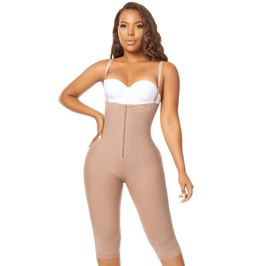 3010 Melibelt Long  leg Strapless Body Shaper with zipper