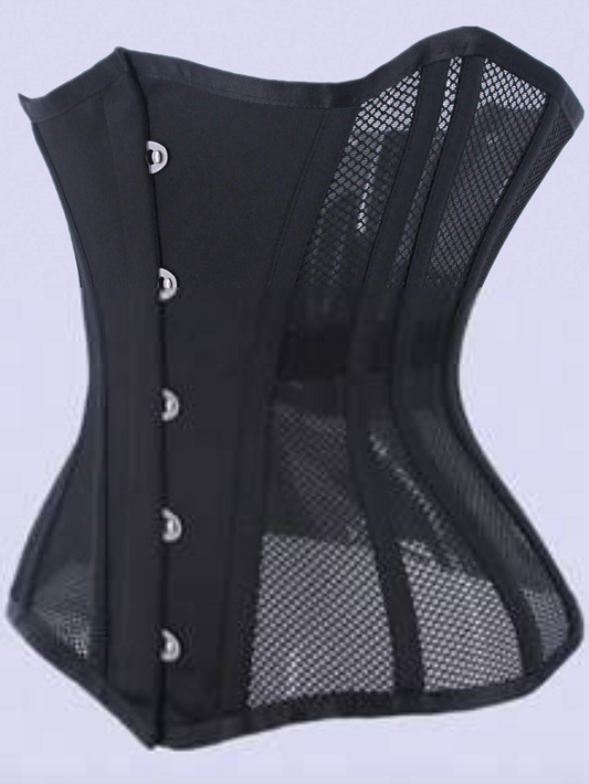 CHIA Breathable Mesh Waist Trainer Corset With 14 Steel Bones For Waist Slimming