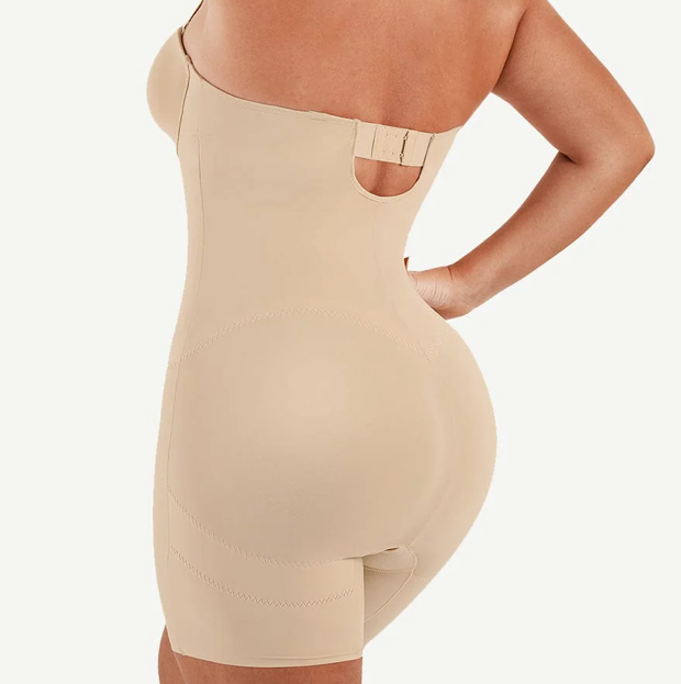 MT0097 Back Smoothing Underwire Cup Push Up Bra Strapless Short Bodysuit