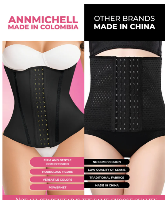 1034A Excelencia Waist Trainer 3 Row Clip Deluxe Fajas Kataleya