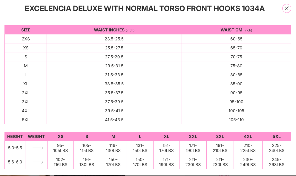 1034A Excelencia Waist Trainer 3 Row Clip Deluxe Fajas Kataleya