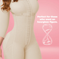 1309 V ANN M Full Shapewear Slevess and Brassier, Hourglass figure with a small waist and two sizes larger in the hips. Long Leg Fajas Kataleya