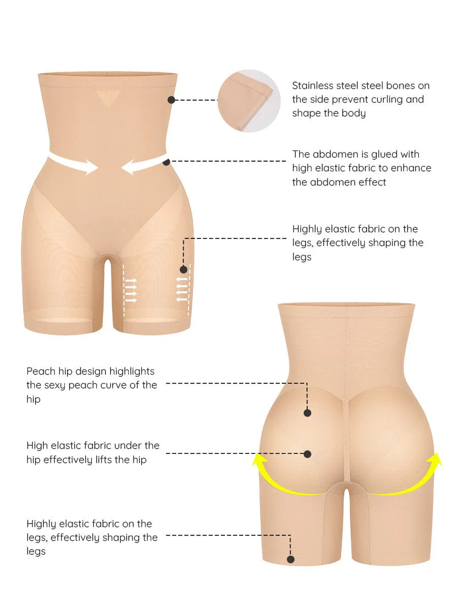 53093 Shorts High-Waisted Butt Lift & Slimming Mid-Thigh Shaper Fajas Kataleya