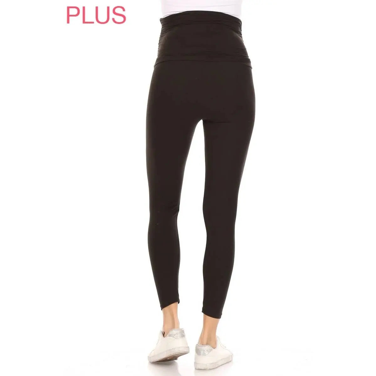 Plus Size Buttery Soft Solid Maternity Leggings
