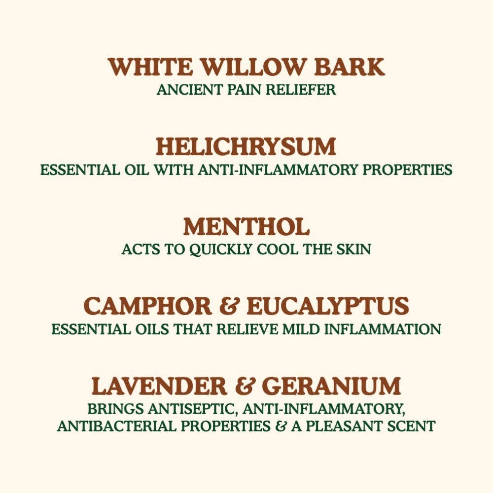 #1 Seller-Willow Balm Essential Oil Pain Relief Cream Nature's Willow