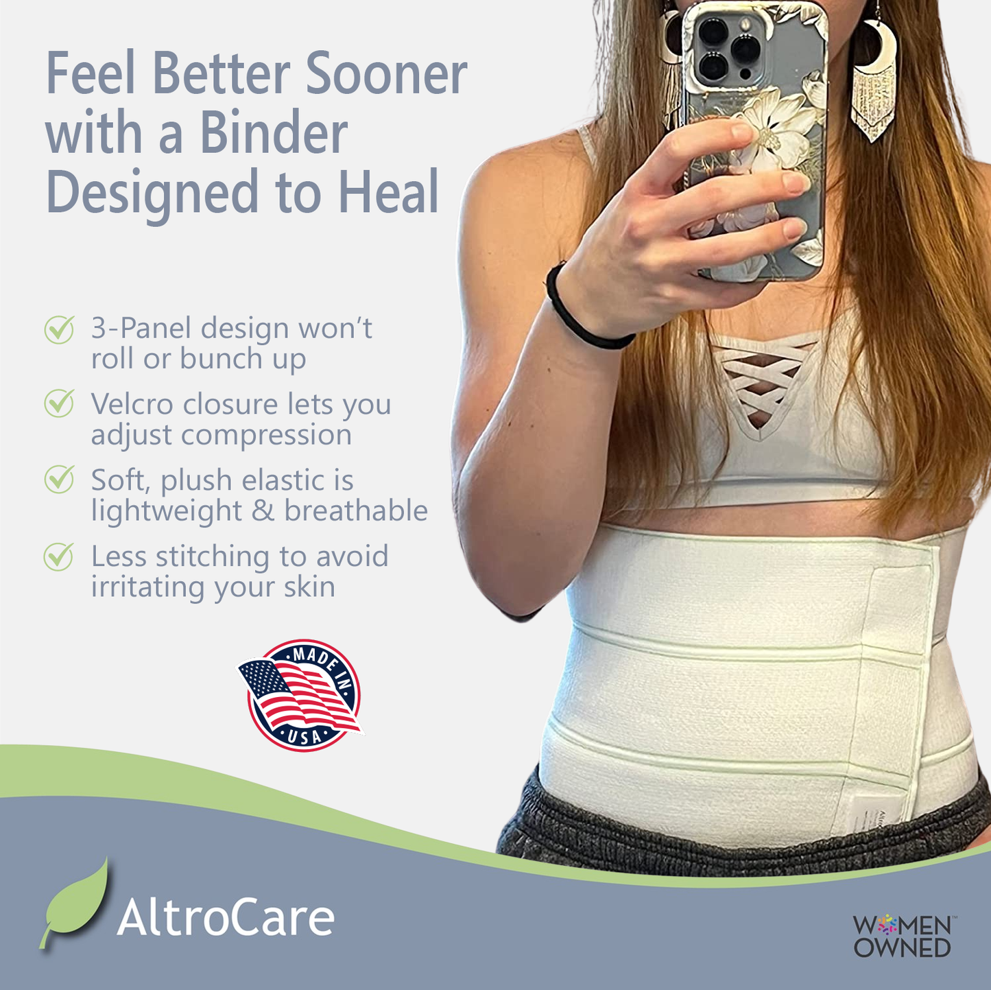 AltroCare Postpartum Abdominal Binder & Belly Band.