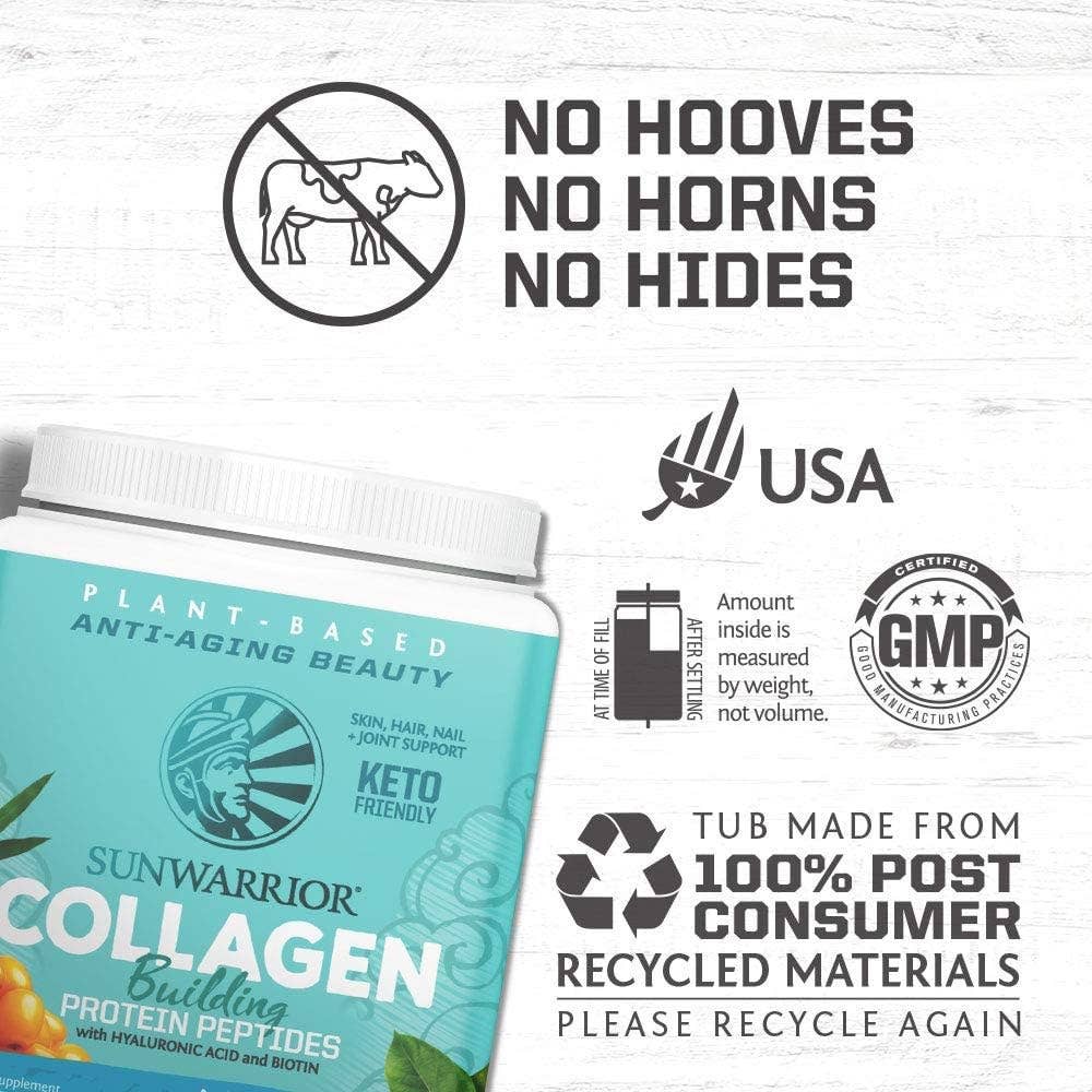 Unflavored Collagen Drink Powder - Vegan, Plant-Based Sunwarrior