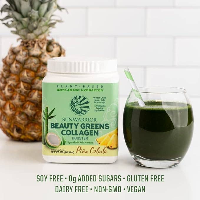 Beauty Greens Pina Colada Collagen Powder - Vegan, Soy-Free