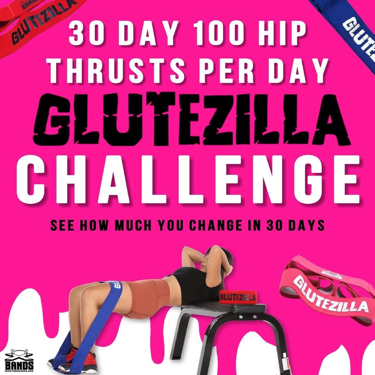 GLUTEZILLA Patented Hip Thrust Workout Band