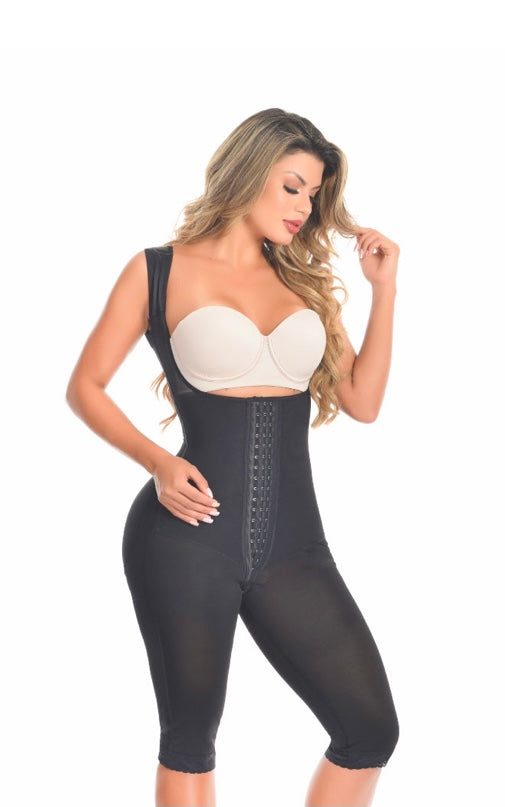 9551 SELENA Long Leg Body Shaper reloj de arena thick strap BootyLove