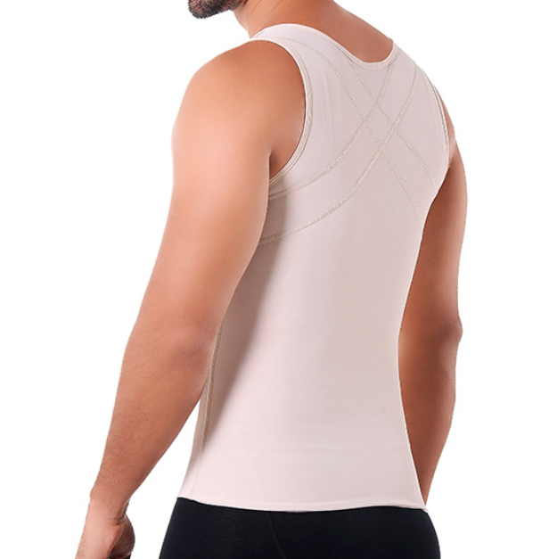 1053 ANN M Men’s VEST With Zipper Power-net Fabric Chaleco Slimmer Waist Now