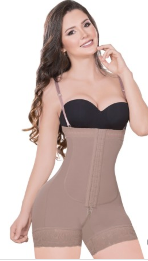 6106 ANN M NINA Short Strapless Hook in Front Girdle Booty Love