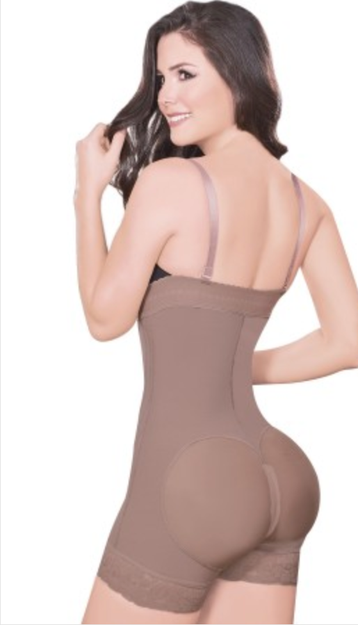 6106 ANN M NINA Short Strapless Hook in Front Girdle Booty Love