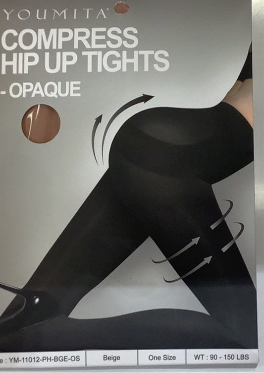 YM-11012 YOUMITA Tights Opacas Compress Hip Up pantymedias